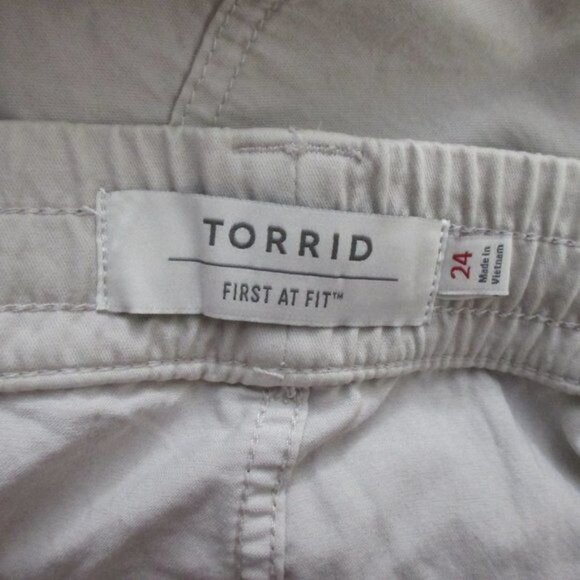 Torrid Beige Drawstring Wide Leg  High Rise Pants Plus Size 24 NEW - Picture 10 of 11